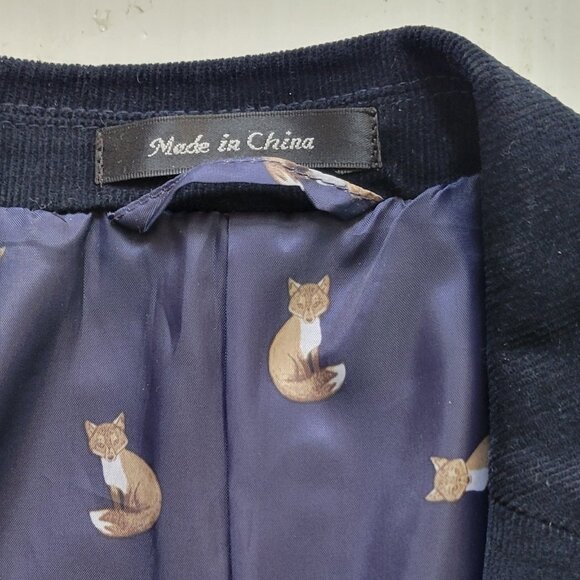 NWT Ralph Lauren Corduroy Cotton Blazer Jacket ULTRA FLEX Dark Teal Blue 41R Fox - Picture 3 of 7